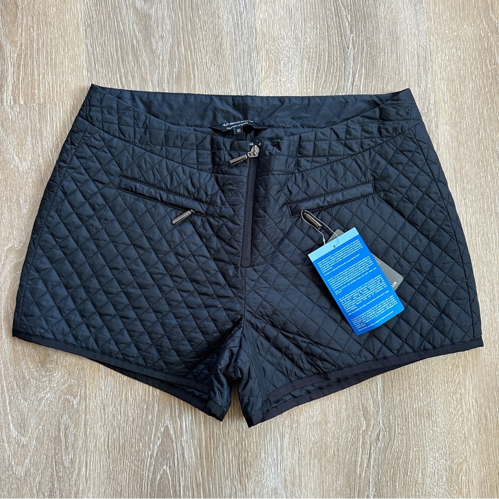 Sunice Black Quilted Tina Hot Pants Shorts (NWT)